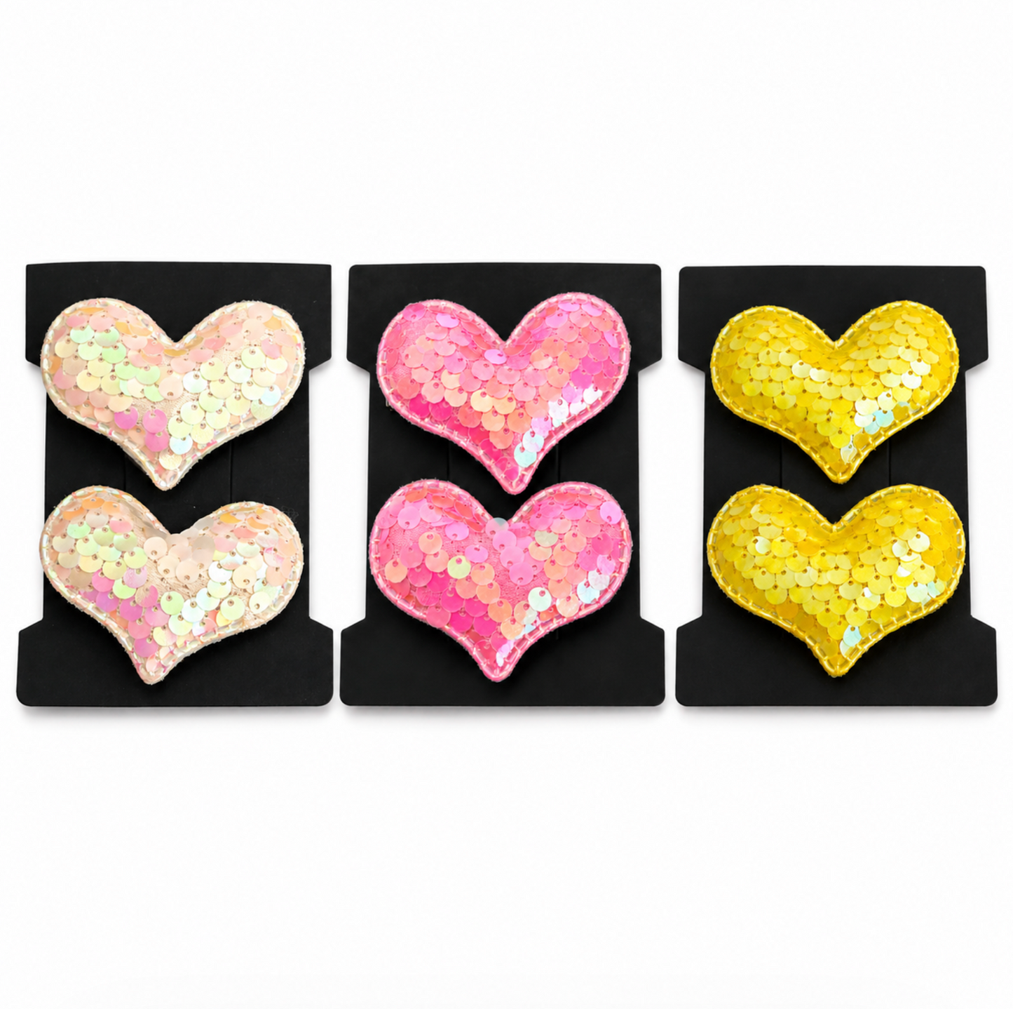 Sweet Sequin Heart Hair Clip