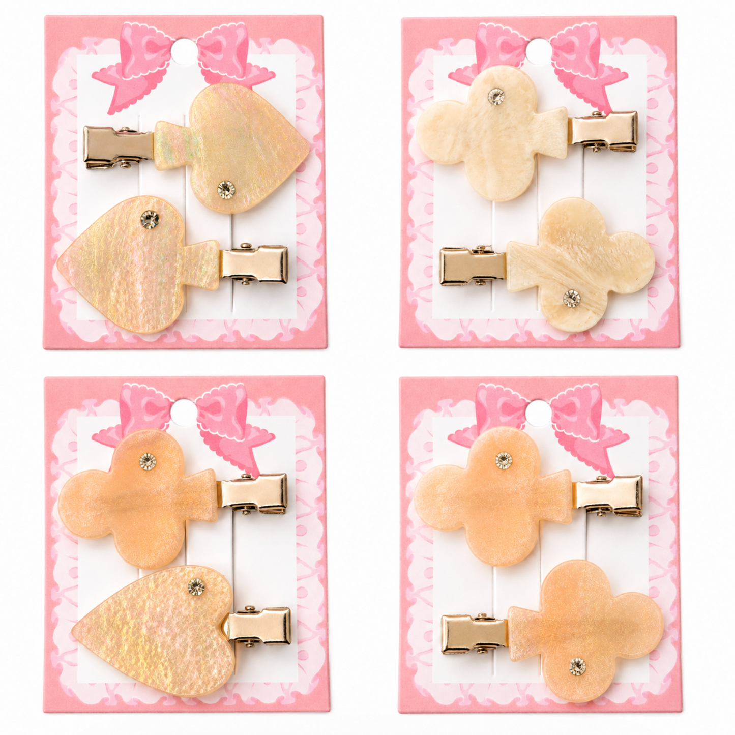 Blush Glow Hair Clip Set