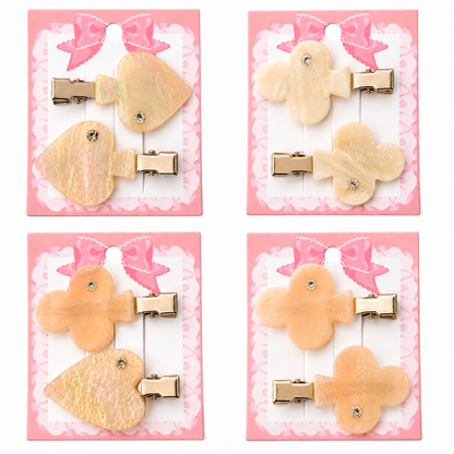 Blush Glow Hair Clip Set