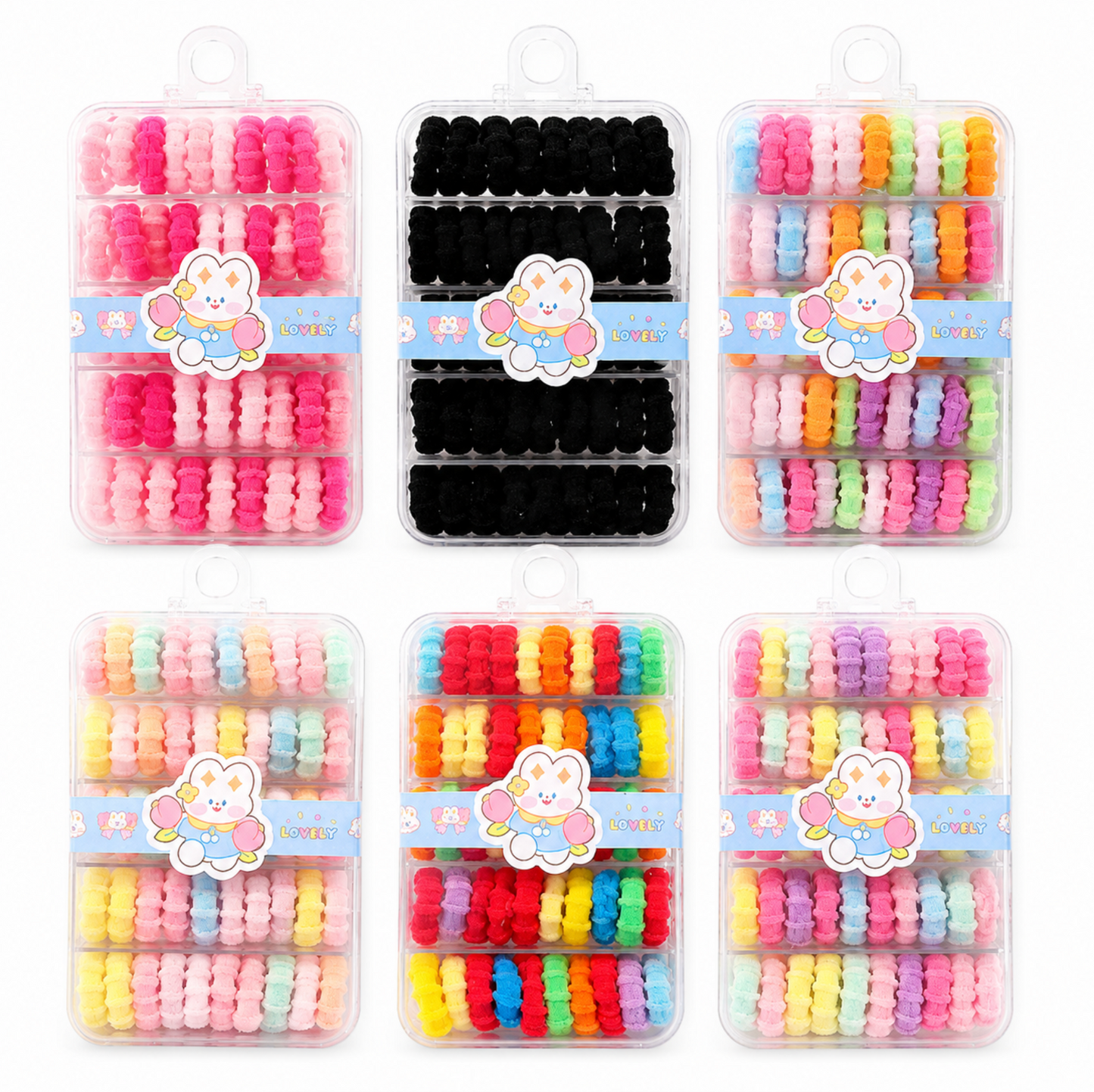 Kawaii Mini Hair Ties Set 50pcs