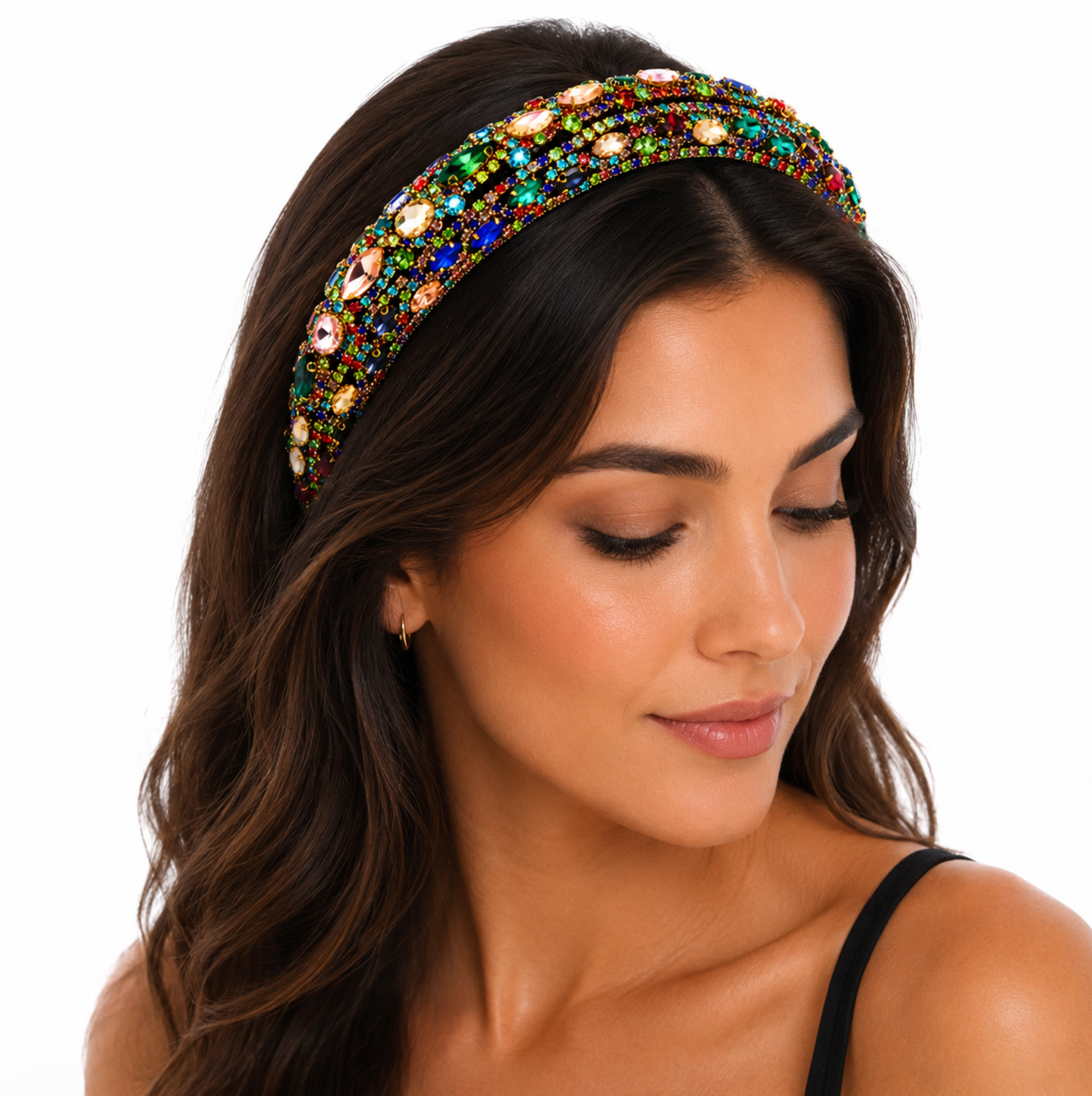 Luxe Multicolor Crystal Embellished Headband