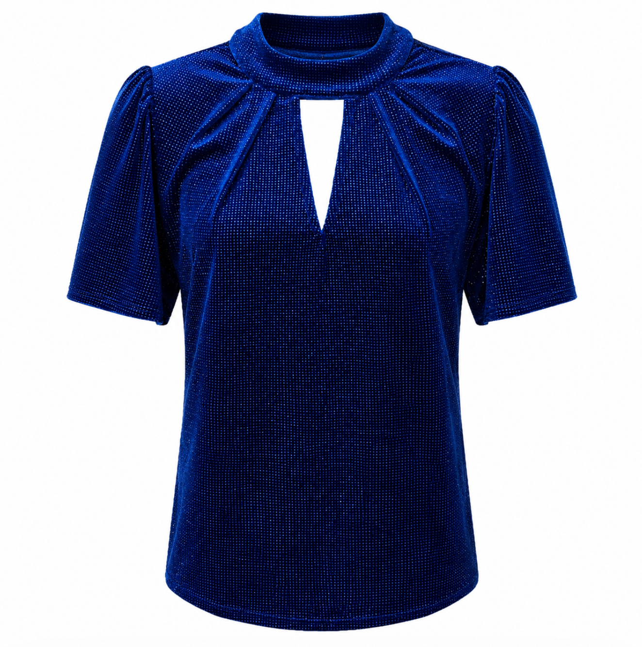 M&Co Cobalt Blue Glitter Keyhole Top Size UK 10 Pre-Loved