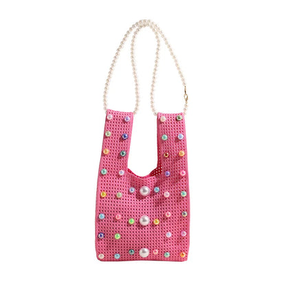 Beaded Crochet Shoulder Bag