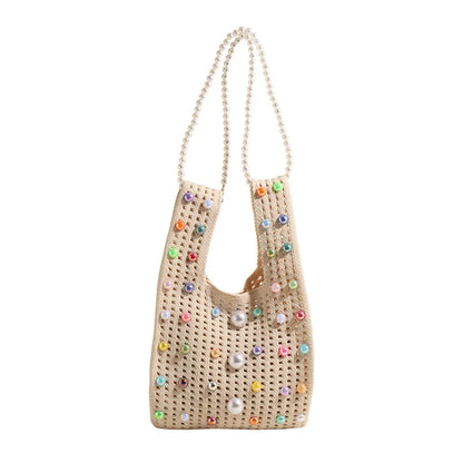 Beaded Crochet Shoulder Bag