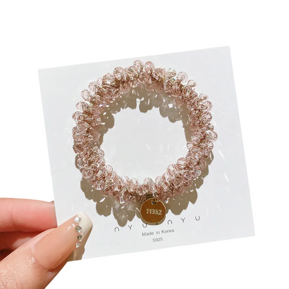 Crystal Bead Hair Ring Tie